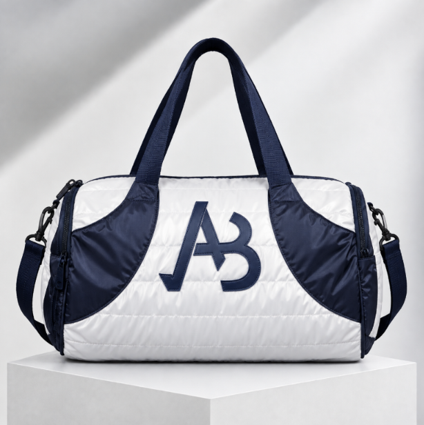 Bolsa Esportiva Authentic Branca e Azul-Marinho