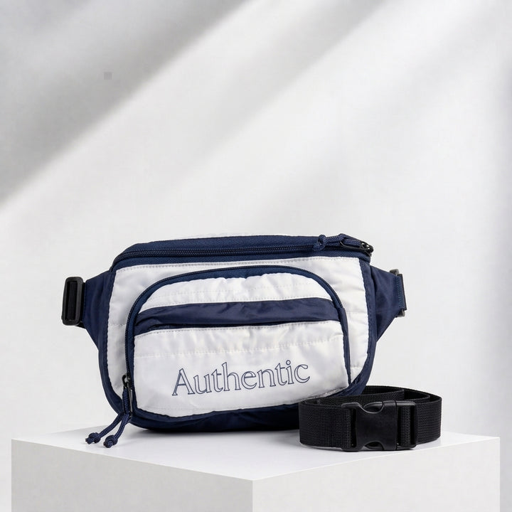 Shoulder Bag Authentic Branca e Azul Marinho